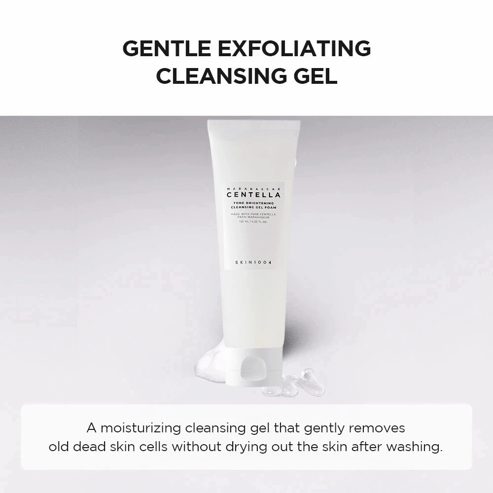 Korean Centella Tone Glowing Cleansing Gel Foam,Deep Cleansing Face Wash,Brightening Hydrating Gel Facial Cleanser for Oil Skin