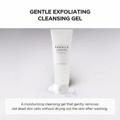 Korean Centella Tone Glowing Cleansing Gel Foam,Deep Cleansing Face Wash,Brightening Hydrating Gel Facial Cleanser for Oil Skin