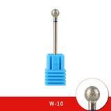 Diamond Ceramic Nail Drill Bits Milling Cutter For Manicure Left Right Rotary Cuticle Files Buffer DIY Nails Accessories Tools