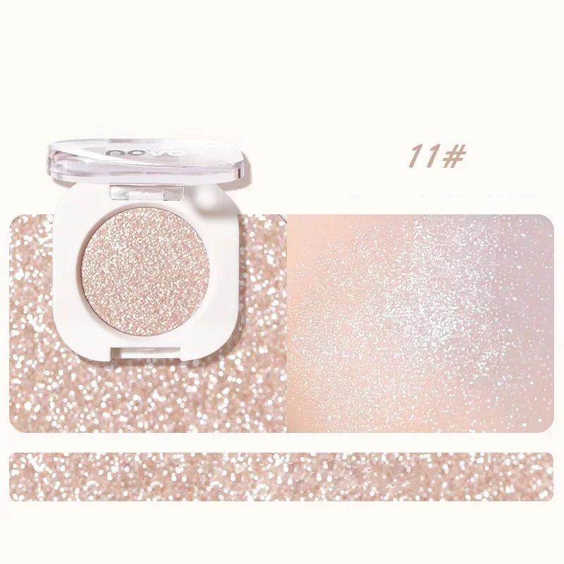 Monochrome Glitter Eyeshadow Pearlescent Highlighter Powder Makeup Diamond Eye Shadow Palette Bright Shiny Eye Makeup Cosmetics