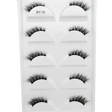 Natural 3D Mink False Eyelashes, Soft Wispy, Fluffy Eye Faux Lashes, Make Up Eyelash, Beauty Cat Cilios, 5 Pairs, 15 Styles