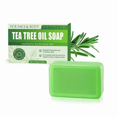1/2/3pcs Tea Tree Soap,Relief Soap Bar, Moisturizing Exfoliate Relieve Cleansing Soap, Natural Bath Soap for Body and Face