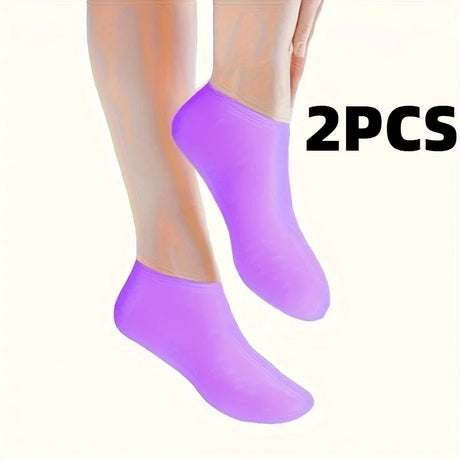 2pcs silicone foot care socks,exfoliating,moisturizing,and crack resistant socks,suitable for use when feet are dry and cracked.