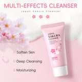 LAIKOU Japan Sakura Facial Cleanser Oil Control Cleansing Face Wash Cream Pore Clean