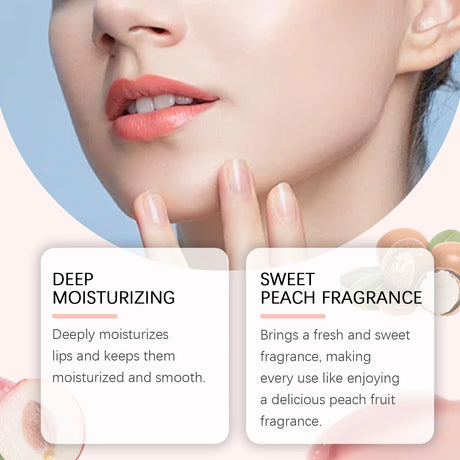 Peach Brightening Lip Scrub Exfoliating Pink Plumper Moisturize