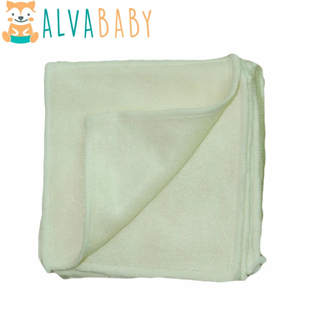 (12 pcs/lot) Alvababy Bamboo Wipe Size 12cmx12cm for cleaning 2 Layers Bamboo Baby Wipe Reusable Washable Bamboo Saliva Towel
