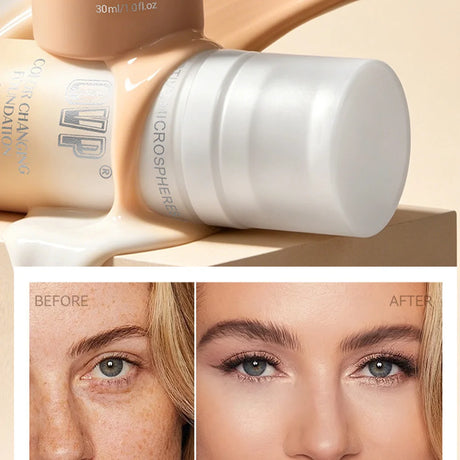 OVP Auto Adjust change color Foundation Moisturizing Waterproof Concealer Long Lasting Flawless Natural Face Makeup Sunblock