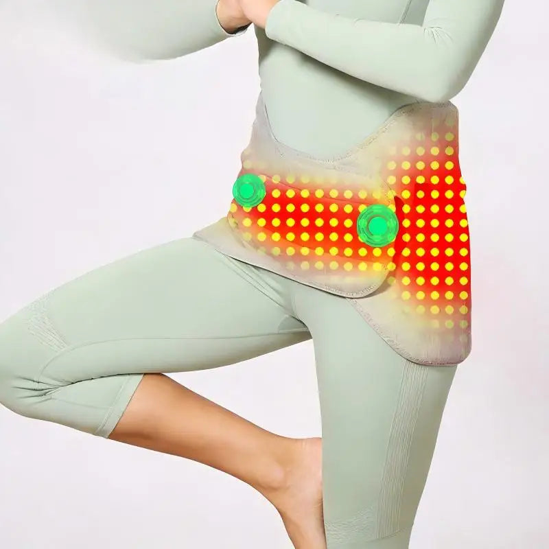 Red Light Heating Waist-Hip Protector Abdominal Vibration Massage Relieves Menstrual Pain Promotes Waist-Hip Relaxation