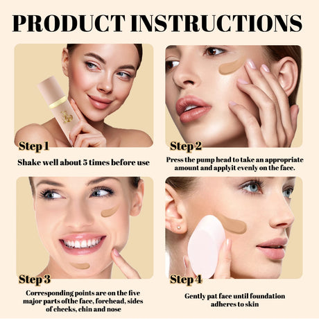 3-in-1 Smart Foundation 30g - Sunscreen, Concealer & Color Match, Light Spectrum Tech for Even Tone & UV Protection.