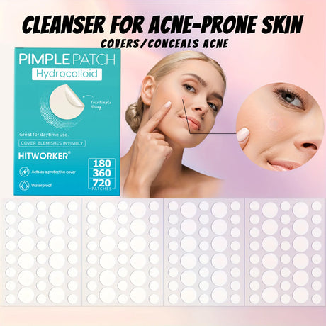 720 Patches / Pack Transparent Hydrocolloid Acne Pimple Patch For Covering Zits and Blemishes Invisibly Spot Sticker