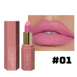 Matte waterproof velvet nude lipstick - Sexy red-brown long-lasting makeup - Professional style, easy to carry