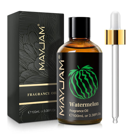 MAYJAM 100ml Fragrance Oil Coconut & Vanilla White Musk Sea Breeze Baby Powder Dragons Blood Sweet Tobacco Freesia for Aromatherapy Diffuser Humidifier Burner, Strawberry Watermelon Cherry Coconut Cranberry Fruit Essential Oi