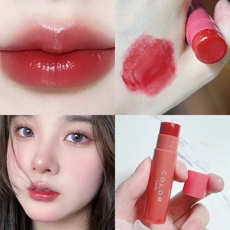 1/3 Pcs Fruity Lip Balm Moisturizing Lip Gloss Nature Nourishing Temperature Change Color Lipstick Cute Jelly Tinted Lip Care
