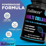 Multi Collagen Peptides Capsules - Supports Skin, Hair, Joint Health, Promote Collagen Production, Delay Aging,Enhances Immunity