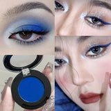 Single Klein Blue Smoked Blue Eye Shadow Palette Gothic Red Pigments Smoked Eye Makeup White Lying Silkworm Eyeshadow Eyeliner