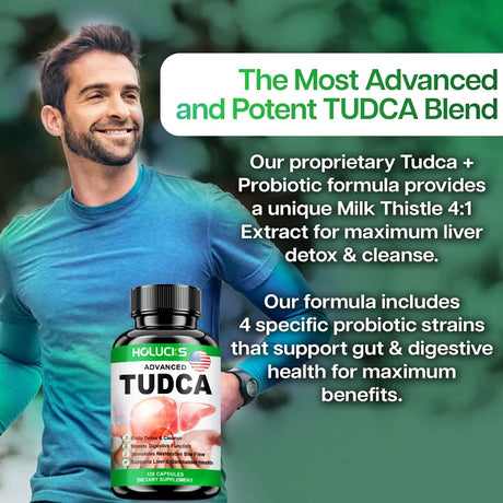 HOLUCKS TUDCA Supplement, Support Liver Cleansing, Detoxification and Repair, Digestive Health, Immune Support