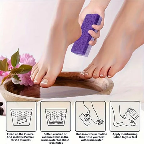 LULAA 1/10Pcs Foot Scrub Stone Double-Sided Pedicure Stone Foot Scrub Sponge for Removing Calluses and Dead Skin from The Feet