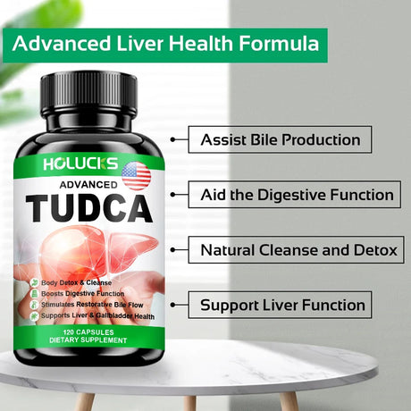HOLUCKS TUDCA Supplement, Support Liver Cleansing, Detoxification and Repair, Digestive Health, Immune Support