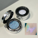 3D Butterfly Embossing Chameleon Eyeshadow Monochrome Metallic Changing Shiny Glitter Blue Purple Highlight Eye Makeup Festivals