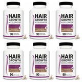 Lustriva Hair Growth Vitamins with Biotin, Marine Collagen, Saw Palmetto, Ashwagandha, Horsetail & Zinc – Thicker Hair, 90 Caps