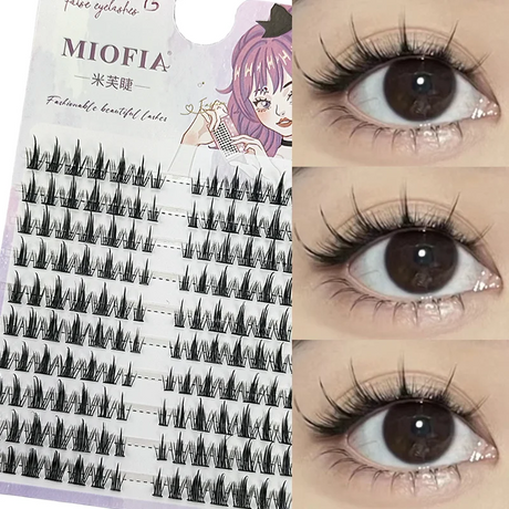 1/box 90 clusters idol False Eyelashes Black Natural Manga Lashes Anime Eyelashes Large Capacity Lashes Extension Chinese Makeup