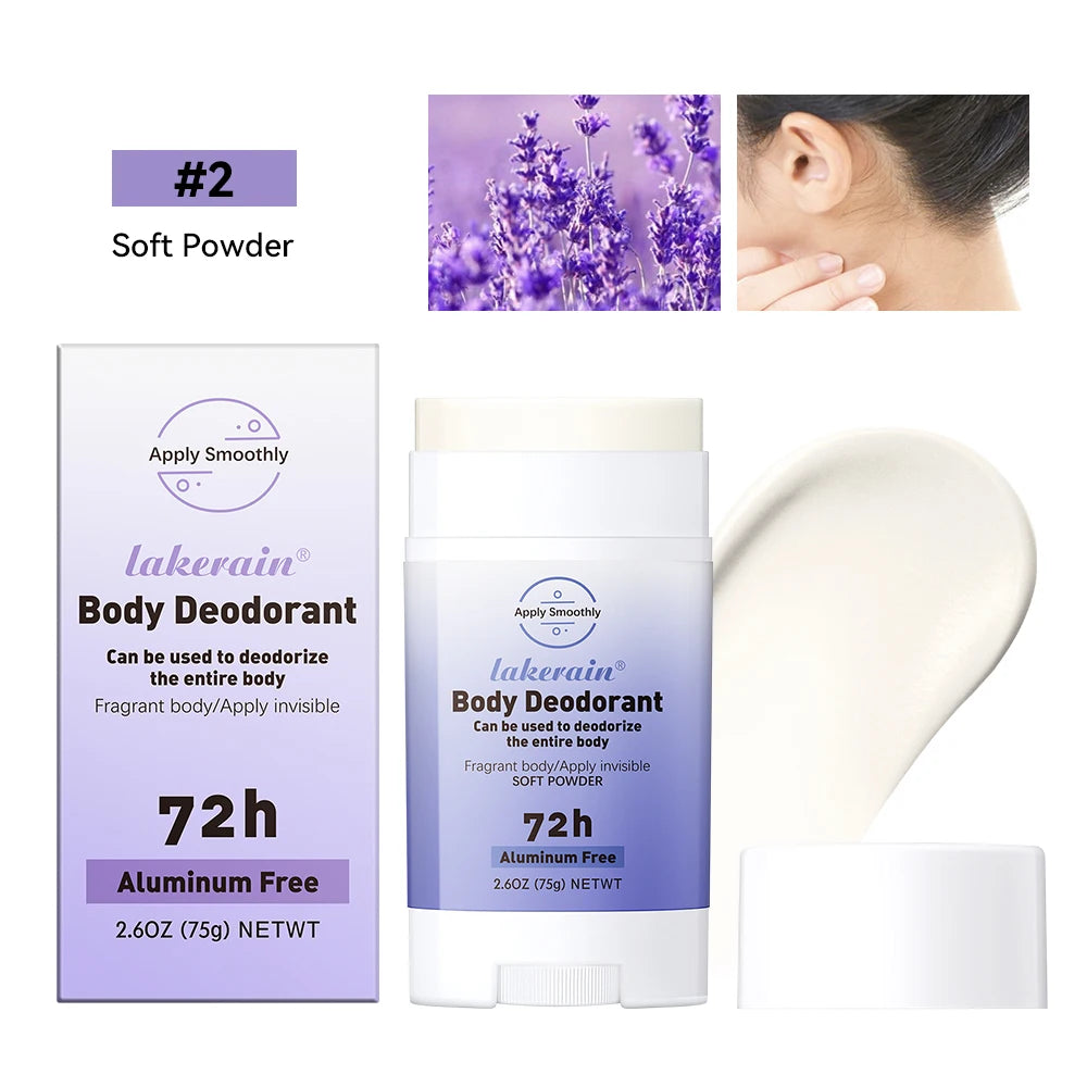 New Whole Body Deodorant Invisible Cream Stick 72 Hour Odor Control Aluminum Free Baking Soda Free Skin Care