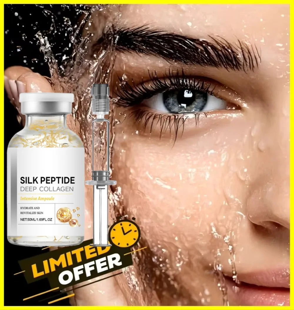 For Face Deep Collagen Silk Peptide Intensive Lifting Ampoule Korean Anti-Aging Serum with Collagen Skin Tightening & Firming.