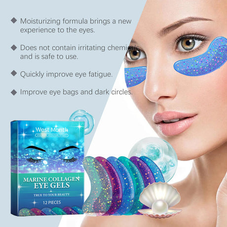 Collagen Firming Eye Mask Anti Dark Circles Nourishing Eyes Bags Removal Fade Fine Lines Repair Lifting Moisturizing Eye Patches