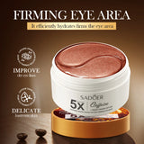 60pcs SADOER Caffeine Eye Mask Anti Dark Circles Firming Moisturizing Wrinkles Anti-aging Hydrating Seaweed Patches