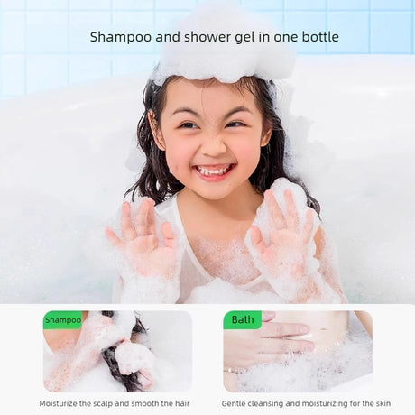 1Pcs 560ml 2 in 1 Shampoo Body Wash Kids Baby Herbal Gentle Penetration Deeply Moisturizing Baby Nourishing Lotion for Children