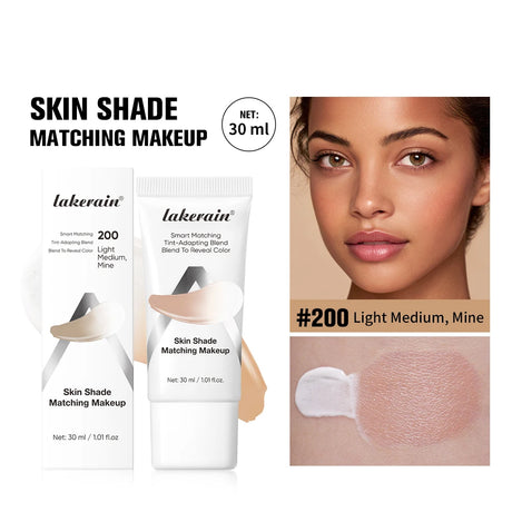 Lakerain Color Changing Liquid Foundation Coverage Skin Shade Matching Makeup SPF15 Moisturizing Even Toning Natural Makeup
