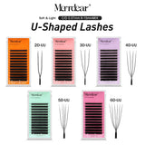 Merrdear C/D U-Shaped 2D/3D/4D/5D/6D Mix 8-15MM False Eyelashes Professional Handmade Natural Volume Lashes Supplies