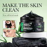 100g Bamboo Charcoal Peel-Off Mask Blackheads Remover Deep Cleansing Mask Face Care Smoothing Face Mask Improve Roughness Skin