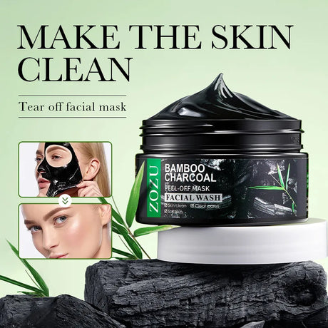 100g Bamboo Charcoal Peel-Off Mask Blackheads Remover Deep Cleansing Mask Face Care Smoothing Face Mask Improve Roughness Skin