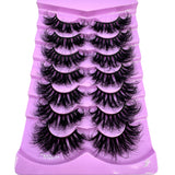 7 Pairs Fluffy Lashes 10-25mm 3D Mink Lashes Long Thick Natural False Eyelashes Wholesale Lashes Vendors Makeup Mink Eyelashes