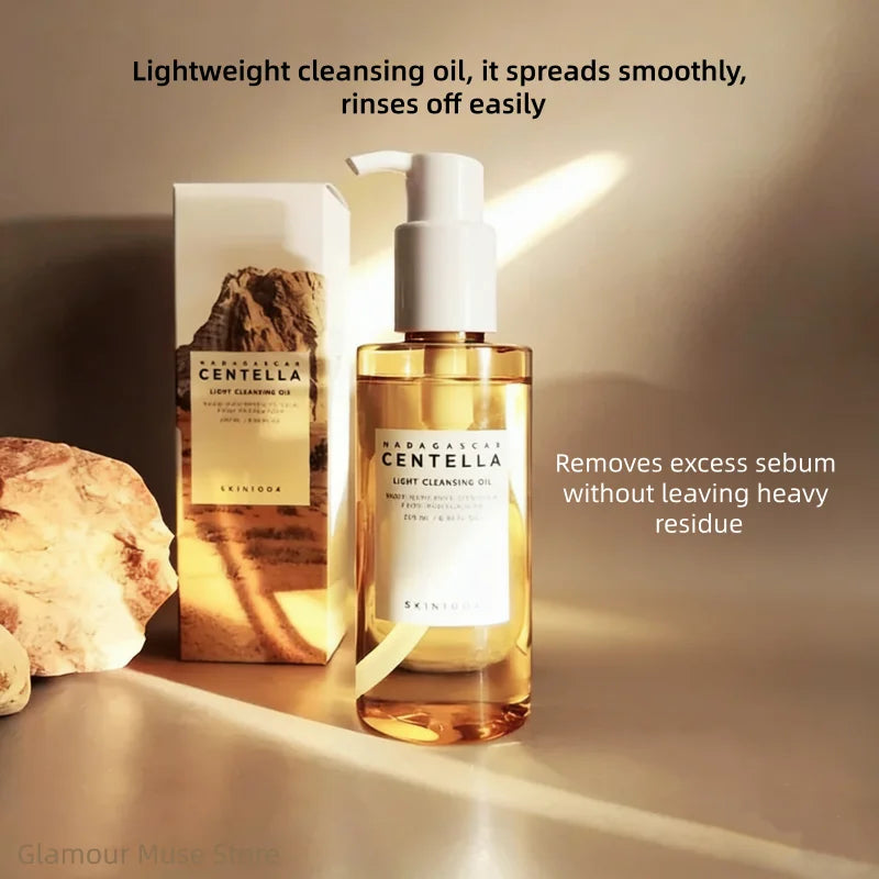 Korean Centella Kits Light Cleansing Oil and Hyalu-Cica Water-Fit Suncreen Moisturizing Makeup Remover Shrink Pore Face Care Set