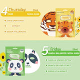 7 Styles Animal Face Mask Set Funny Panda Dog Pig Hydrating Sheet Mask for Spa Party Cute Skincare Gift for Women Girls 1/7PCS