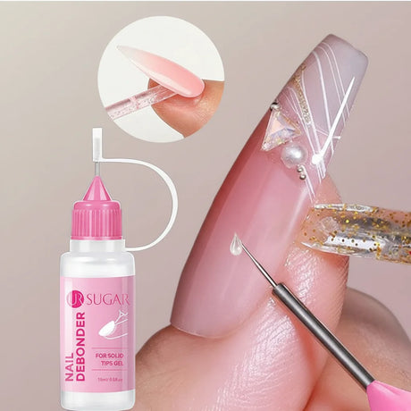 Nail Solid Gel Glue Remover & Debonder Fast Dissolve Liquid for Fake Tips Press On Nails, False Nails | Quick Manicure Tool