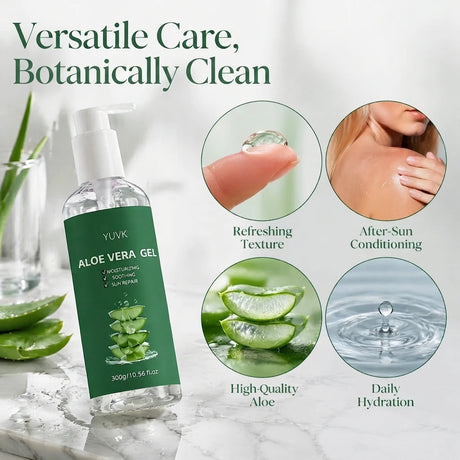YUVK Aloe Vera Gel for Hydration and Moisture 300G