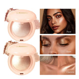Face Highlighter Powder Instant Silky Skin Glow Long Lasting Waterproof Baked Shimmer Illuminator Makeup Contouring Glitter