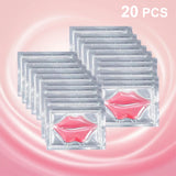 20PCS Crystal Collagen Lip Masks Hyaluronic Acid Lip Treatments Moisturizing Beauty Lip Patches Hydrating Plumper Skin Care