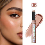 Face Pearl Diamond Highlighter Stick Contour Nose Shadow Lasting 3D Brightening Cheek Blusher Illuminator Repairing Makeup Pen