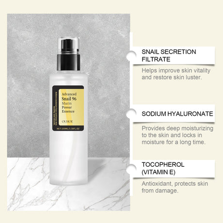 Ouhoe Snail Collagen Face Cream Repair Essence Moisturizing Lifting Firming Smoothing Nourishing Cream Korean Cosmetics Skin Car