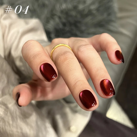 12ml 1-21pcs Brown Gold Cat Eye Gel Nail Polish Hot Selling Winter Whitening Magnet Gel Polish Gold Nails Nail Supplies Nail Art