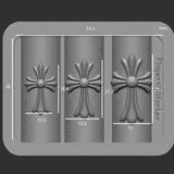 3D Gothic Rivet Nail Art Mold Transparent Silicone DIY Punk Letter Relief Carving Decor 11.5*9cm Manicure Tool Nail Charms Mold