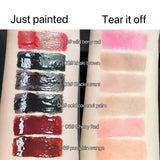 Chocolate Brown Peel Off Lip Stain Waterproof Makeup Matte Khaki Orange Liquid Lipstick Nude Black Tattoo Lips Tint Cosmetic