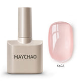 MAYCHAO Cherry Red Gel Nail Polish 12ml Glossy Semi Permanent Soak Off UV LED Frosted Gel Nails Base Painting Varnish