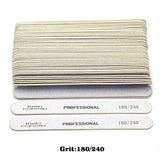 100Pcs Wooden Nail File Professional Sanding Buffer Files 100/180/240 Double Side For Salon Manicure Pedicure UV Gel Tips Tools