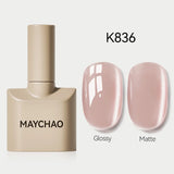 MAYCHAO Glitter Gel Nail Polish 7.3ml Semi-permanent Sequins Shiny Gel Base Top Coat Soak Off UV LED Varnish Nail Art Decoration