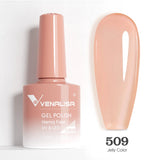 VIP5 Venalisa Nail Gel Polish Jelly Color HEMA/TPO FREE Nude Pink Semi Permanent Soak Off UVLED Gel Polish Sparkle Gel Varnish